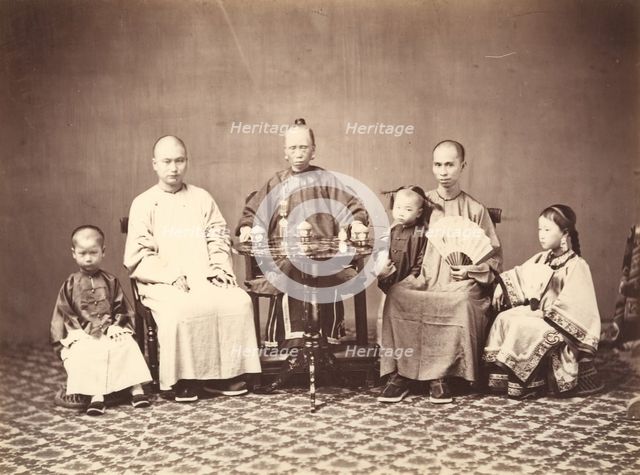 Mandarin with Family, 1860-1863. Creator: Milton M. Miller.