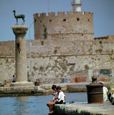 Mandraki Harbour in Rhodes, 1st century BC