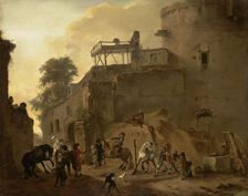 Manege Riding in the Open Air, 1650. Creator: Philip Wouverman
