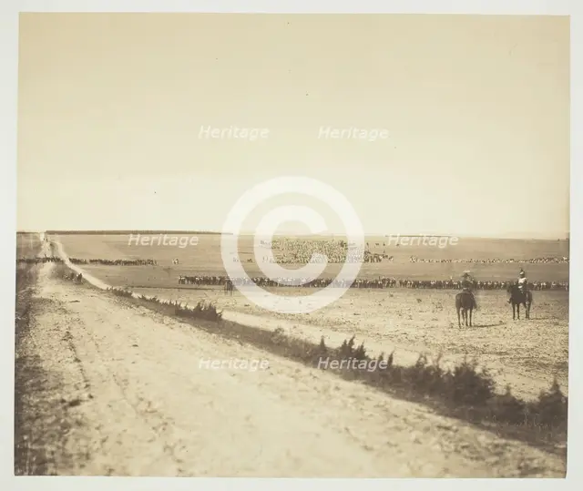 Maneuvers, Camp de Châlons, 1857. Creator: Gustave Le Gray.