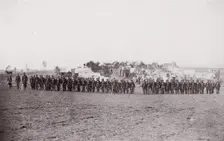 [Maneuvers, Winter Quarters]. Brady album, p. 129, 1861-65. Creator: Unknown