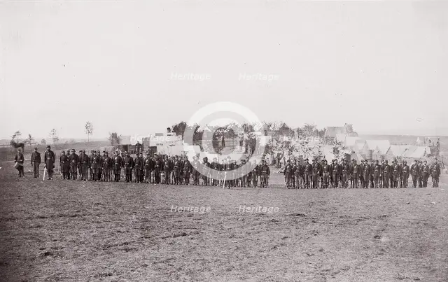 [Maneuvers, Winter Quarters]. Brady album, p. 129, 1861-65. Creator: Unknown.