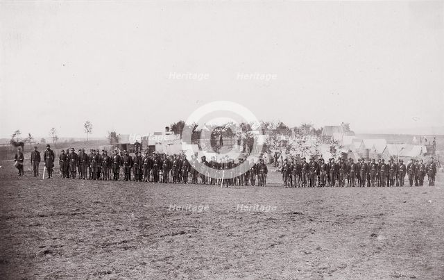 [Maneuvers, Winter Quarters]. Brady album, p. 129, 1861-65. Creator: Unknown.
