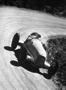 Manfred von Brauchitsch driving Mercedes-Benz W25 Grand Prix car, 1934