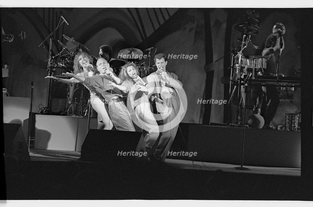 Manhattan Transfer, Odeon Hammersmith, 1988.   Artist: Brian O'Connor.