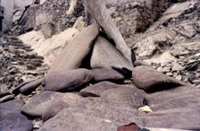 Mani stones, Ladakh, India, 1988. Creator: Amanda Waite