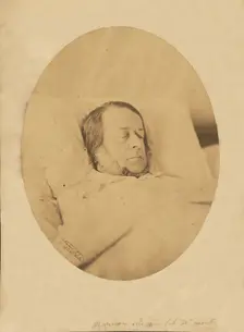 Manin sus son lit de mort, 1857. Creator: Adrien Alban Tournachon
