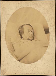 Manin sus son lit de mort, 1857. Creator: Adrien Alban Tournachon