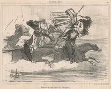 Maniére d'entrainer les cosaques, 19th century. Creator: Honore Daumier
