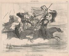 Maniére d'entrainer les cosaques, 19th century. Creator: Honore Daumier