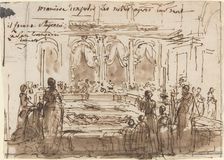 Maniere d'exposer les nobles apres leur mort. Creator: Gabriel de Saint-Aubin