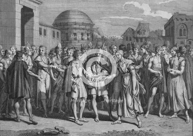 'Maniere dont L'Yncas marie Ceux de son Sang', 1723.  Creator: Bernard Picart.