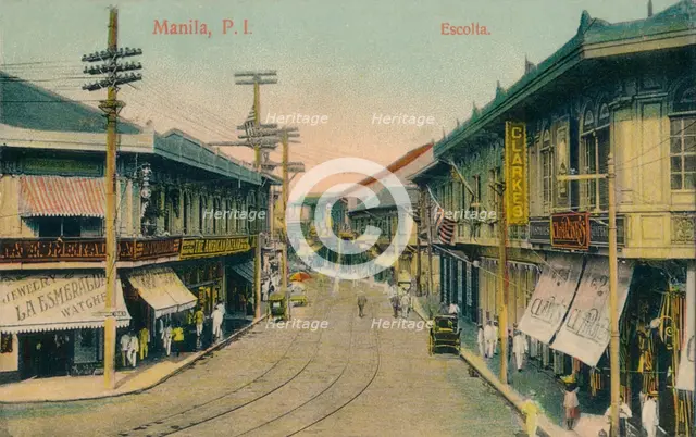 'Manila, P.I. Escolta', c1912. Artist: Unknown.