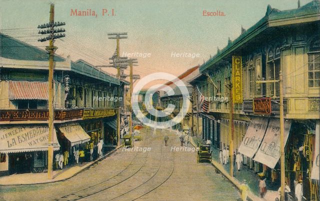 'Manila, P.I. Escolta', c1912. Artist: Unknown.