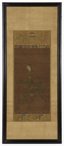 Manjushri riding a lion, Muromachi period, 1392-1568. Creator: Unknown