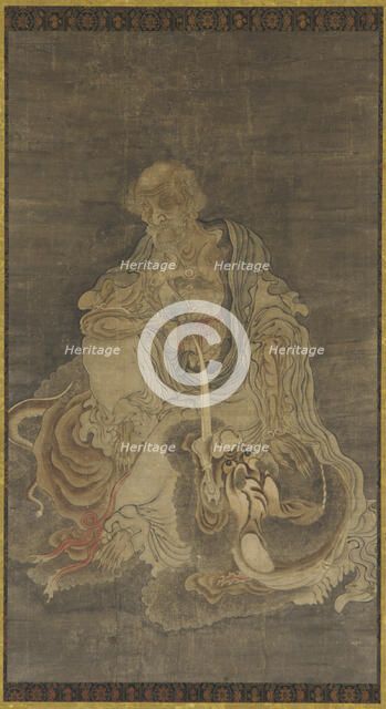 Manjushri Seated on a Lion, 1368-1644. Creator: Unknown.