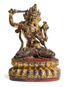 Manjusri Statue (Munsu Bosal), 15th century. Creator: Tibetan culture ()