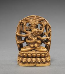 Manjusri with his Sakti, c. 1100s. Creator: Unknown