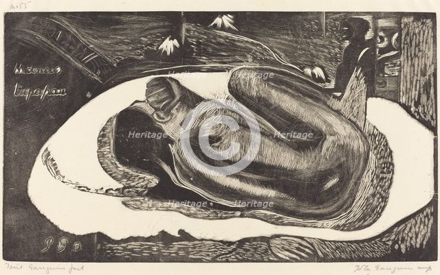 Manoa Tupapau (She is Haunted by a Spirit), 1894/1895. Creator: Paul Gauguin.
