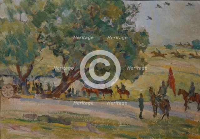 Manoeuvres near Moscow, 1930-1933. Artist: Ulyanov, Nikolai Pavlovich (1875-1949)