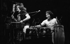 Manolo Badrena and Alex Acuna, Odeon Hammersmith, London, 1977. Creator: Brian O'Connor