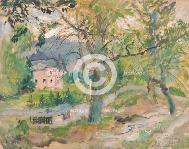 Manor house in Krasnany, 1921. Creator: Oldrich Blazicek.