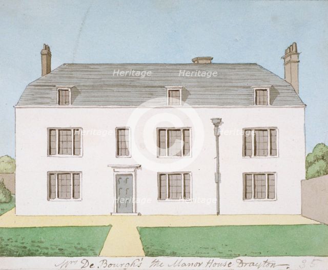 Manor House, West Drayton, Middlesex, c1820. Artist: John Oldfield