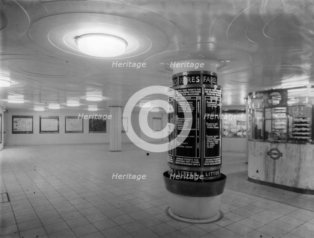 Manor House Underground Station, Stoke Newington, London, 1932. Artist: Herbert Felton