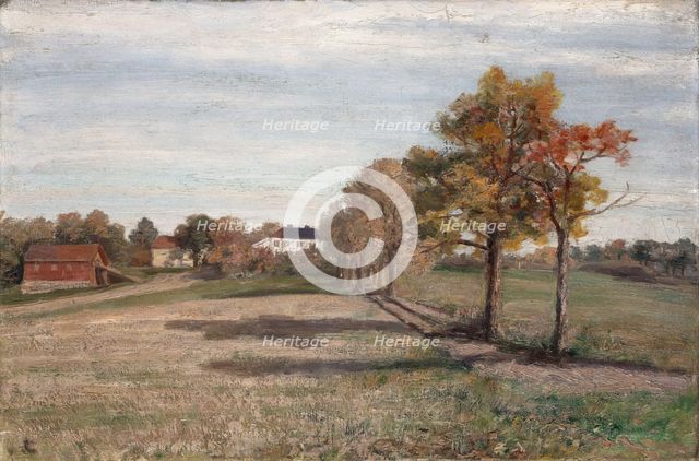 Manor outside Holmestrand, probably 1899. Creator: Fredrik Jonas Lucian Botfield Collett.