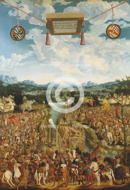 Manlius Torquatus Fighting a Gaul. Creator: Ludwig Refinger.