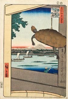 Mannen Bridge, Fukagawa, 1857. Creator: Ando Hiroshige