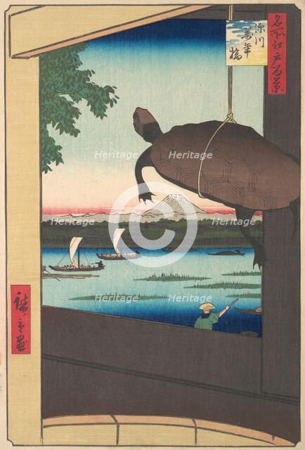 Mannen Bridge, Fukagawa, 1858., 1858. Creator: Ando Hiroshige.