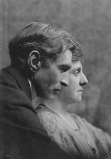 Mannes, David, Mr. and Mrs., portrait photograph, 1916 Apr. 28. Creator: Arnold Genthe