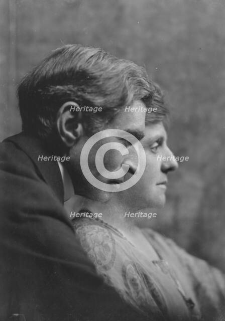 Mannes, David, Mr. and Mrs., portrait photograph, 1916 Apr. 28. Creator: Arnold Genthe.