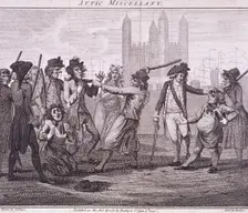 Manning the navy Tower Hill, London, 1790. Artist: John Barlow