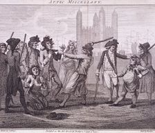 Manning the navy Tower Hill, London, 1790. Artist: John Barlow