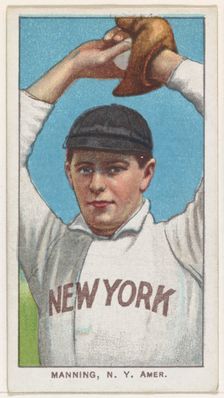 Manning, New York, American League, from the White Border series (T206) for the America..., 1909-11. Creator: American Tobacco Company