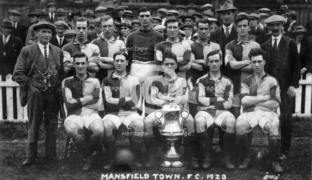 Mansfield Town Football Club team photograph, 1923. Artist: Ellis