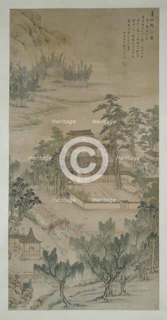 Mansion by the River, Qing dynasty (1644-1911), 1810. Creator: Zhang Yin.