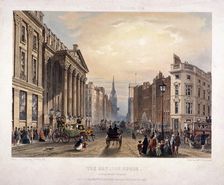 Mansion House and Cheapside, London, 1851. Artist: Thomas Picken