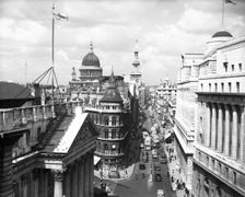 Mansion House and St Paul's Cathedral, City of London, c1955. Creator: Arthur Charles Kirby Ware