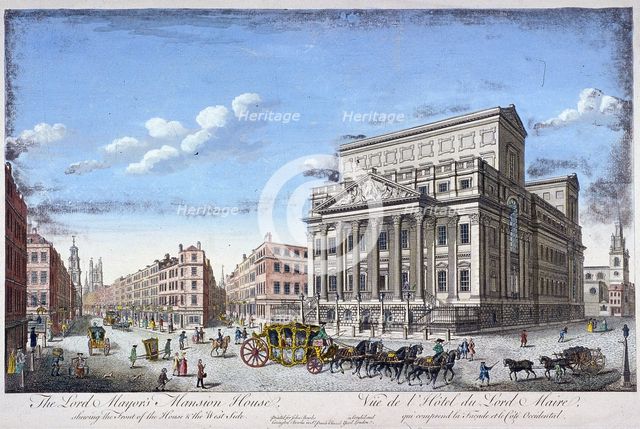 Mansion House (exterior), London, c1753. Artist: Anon