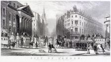 Mansion House (exterior), London, c1855. Artist: Thomas Abiel Prior