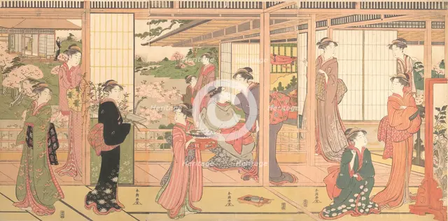 Mansion Opening onto a Garden, ca. 1786. Creator: Katsukawa Shuncho.