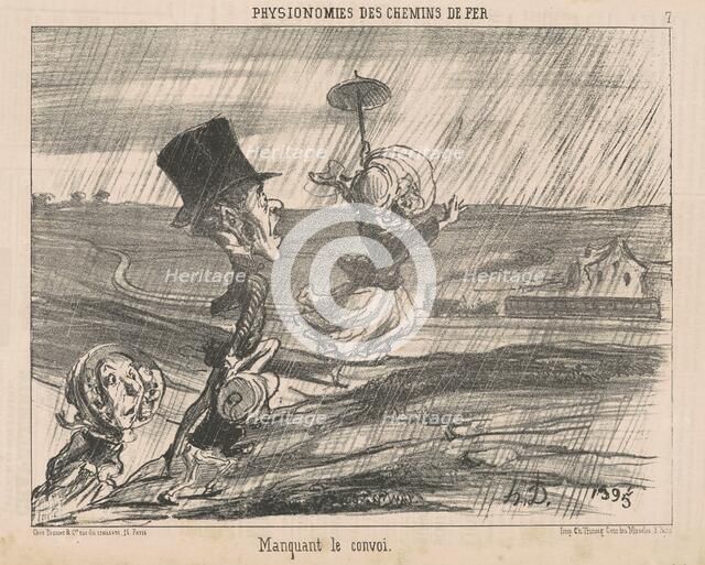 Manquant le convoi, 19th century. Creator: Honore Daumier.