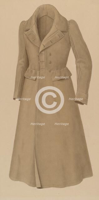 Man's Topcoat, 1935/1942. Creator: Alvin Shiren.