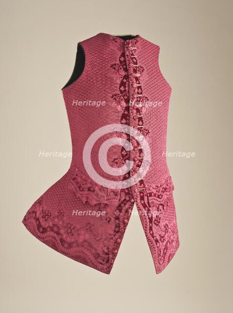 Man’s waistcoat, French, c.1750. Creator: Unknown.