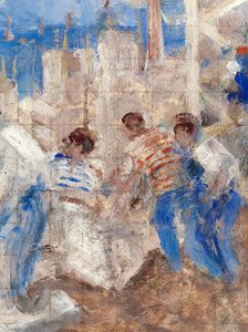 Mans work: Sketch for the boy's school in rue Kuss, 13th arrondissement of Paris, 1933. Creator: Jean Alfred Adler