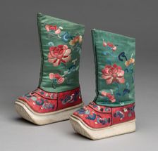 Man's Boots, China, Qing dynasty (1644-1911), 19th century. Creator: Unknown