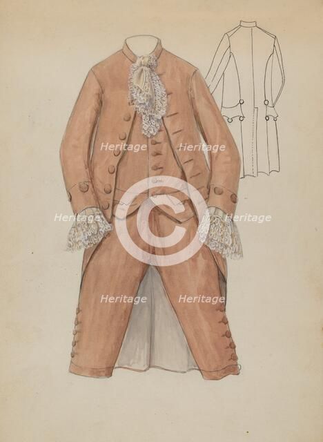 Man's Costume, c. 1936. Creator: Jessie M. Benge.